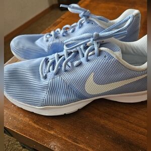 Nike Light Blue and White Athletic Shoes